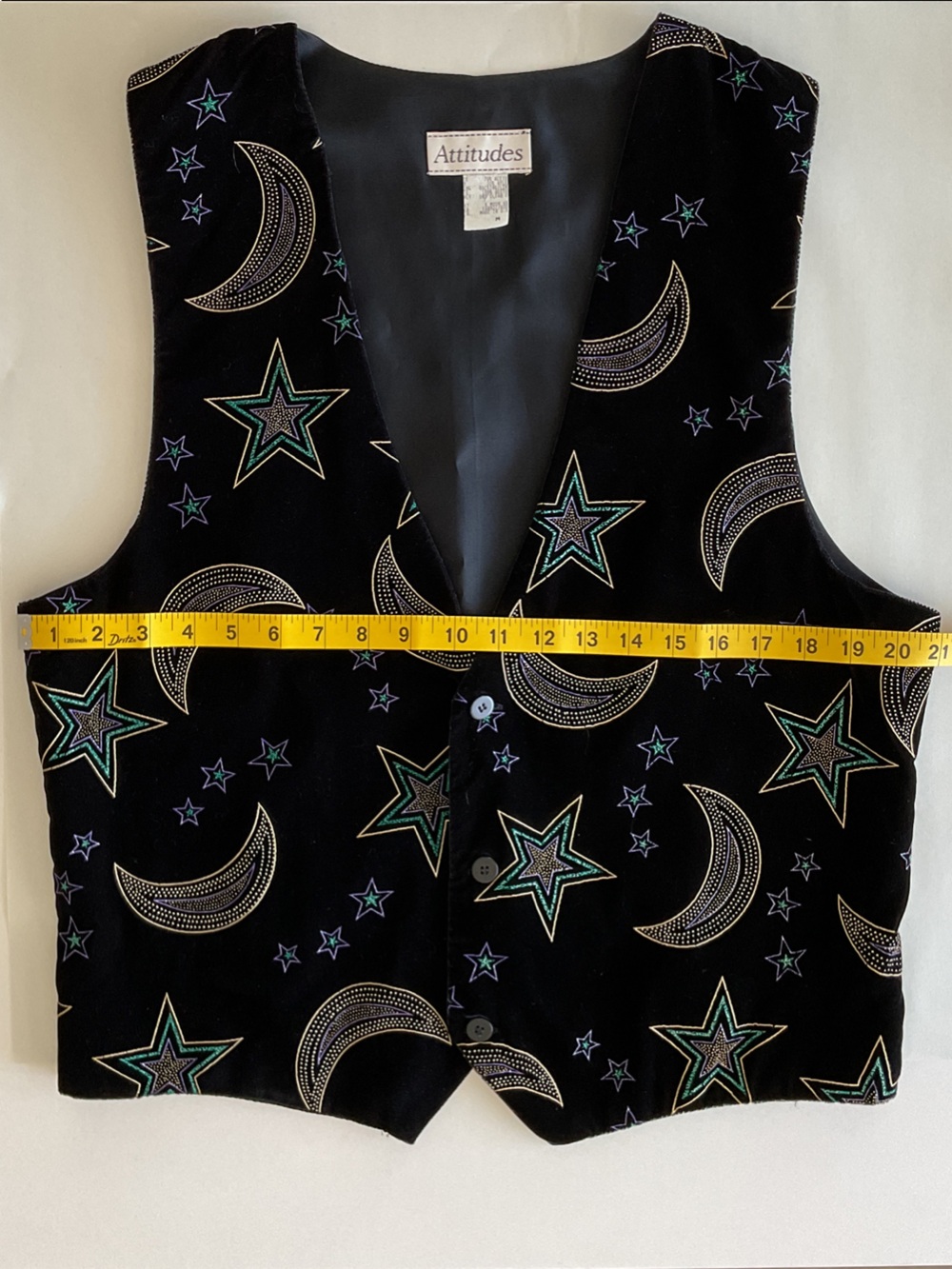 ATTITUDES "90s velvet vest" "celestial moon stars" and "whimsigoth witchy boho” - Picture 7 of 12